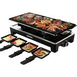 Tacoday Raclette Grill Electric Grill Table, Portable 2 In 1 Korean BBQ Grill Indoor & Cheese Ractlette, Reversible Non-Stick Plate in Gray | Wayfair