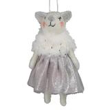 The Holiday Aisle® Fancy Cat Hanging Figurine Ornament Fabric in Gray, Size 5.5 H x 1.75 W x 2.5 D in | Wayfair 5F6874C3887A4F379DBD8383A718835F