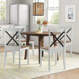 Sand & Stable™ Captiva 4 - Person Dining Set Wood in White/Brown, Size 29.5 H in | Wayfair 086240A61C524DFB96C635D34E629E52