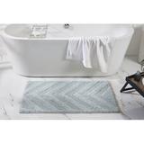 Corrigan Studio® Branston Corrigan Reversible 100% Cotton Anti-Skid Bath Rug 100% Cotton in Gray, Size 0.5 H x 24.0 W in | Wayfair