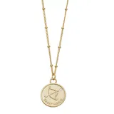 City Luxe Cubic Zirconia & Beaded Chain Zodiac Pendant Necklace, Women's, Gold