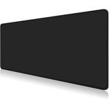 Inbox Zero Large Mouse Pad, Extended Gaming Mouse Pad w/ Stitched Edges, Waterproof Desk Pads w/ Non-Slip Base, Computer Keyboard Pad in Black