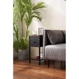 17 Stories End Table w/ Drawer, Small Nightstand Organizer For Bedroom Living Room, Equipped w/ Tools & Easy Assembly Wood in Black/Brown/Gray
