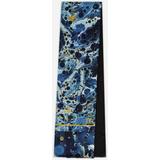 Silk Scarf With Blue Marbled Print - Blue - Dolce & Gabbana Scarves