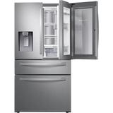 Samsung - 27.8 cu. ft. 4-Door French Door Refrigerator with Food Showcase - Stainless steel