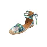 Extra Wide Width Women's The Shayla Flat Espadrille by Comfortview in Green Leaf (Size 12 WW)
