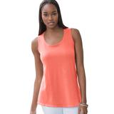 Plus Size Women's Scoop-Neck Sweater Tank by Jessica London in Dusty Coral (Size S)