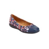 Women's The Fay Flat by Comfortview in Navy Paisley (Size 8 M)