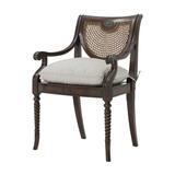 Theodore Alexander Lady Emily's Favourite Solid Wood Caned Arm Chair Wood in Brown, Size 36.0 H x 24.0 W x 22.75 D in | Wayfair 4100-237.1AQP