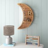 Sand & Stable™ Baby & Kids Oxford 22" Wooden Crescent Moon Shelf - Bamboo Mounted Wall Shelf Decorative Shelving Wood in Brown | Wayfair