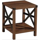 Gracie Oaks End Table, Small Side Table w/ Storage Shelf, Nightstand, Steel Frame, Size 22.0 H x 18.0 W x 18.0 D in | Wayfair