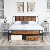 Longshore Tides Iron Platform 3 Piece Bedroom Set Wood/Metal in White, Size Full | Wayfair D14148AD03474673A713FF3EEF766574