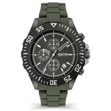 Chrono 3 Eyes Date Green Plastic Strap Watch, 46mm - Green - Kenneth Cole Reaction Watches