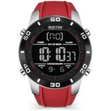 Digital Red Silicon Strap Watch, 49mm - Red - Kenneth Cole Reaction Watches