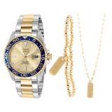 Invicta Pro Diver Women's Watch - 38mm Two-Tone - Special Edition Bundle (B-36537-BRNK-OC21)