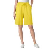 Plus Size Women's Sport Knit Short by Woman Within in Primrose Yellow (Size 6X)