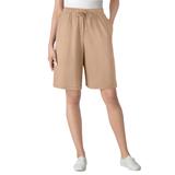 Plus Size Women's Sport Knit Short by Woman Within in New Khaki (Size 6X)