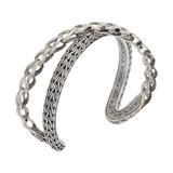 21.5 Mm Asli Classic Chain Link Crossover Medium Cuff - Metallic - John Hardy Bracelets