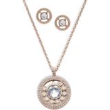 Admiration 18k Rose Goldplated Cubic Zirconia Crystal Earrings & Pendant Necklace Set - Metallic - Swarovski Necklaces