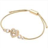 Michael Kors Jewelry | Michael Kors Gold-Tone Love Is In The Air Crystal Heart Bracelet | Color: Gold | Size: Os