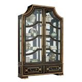 Maitland-Smith Majorca China Cabinet Wood in Black/Brown, Size 105.0 H x 69.0 W x 19.0 D in | Wayfair 88-0409