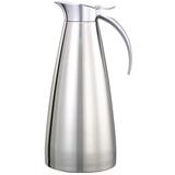 Service Ideas SVSC13PS 44 oz Vacuum Carafe w/ Flip Top Lid & Stainless Liner - Polished Stainless, Silver