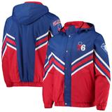 Men's Starter Royal/Red Philadelphia 76ers The Maximum Hoodie Full-Zip Jacket