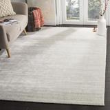 Brown/Gray Area Rug - Beachcrest Home™ Lavonia Striped Handwoven Silver Area Rug Viscose, Wool in Brown/Gray, Size 72.0 W x 0.5 D in | Wayfair