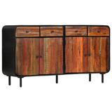 Loon Peak® Karyen 55.12" Wide 4 Drawer Teak Solid Wood Sideboard Wood in Brown, Size 29.92 H x 55.12 W x 13.78 D in | Wayfair