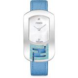 Chameleon 29mm Stainless Steel, Paraiba Topaz, Diamond & Leather-strap Watch - Blue - Fendi Watches