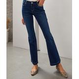 Suzanne Betro Women's Denim Pants and Jeans 101DARK - Dark Wash Blue Low-Rise Sydney Bootcut Trouser Pants - Women & Plus