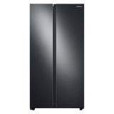 Samsung - 23 cu. ft. Counter Depth Side-by-Side Refrigerator with WiFi and All-Around Cooling - Black stainless steel