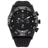 Citizen CZ SMART Men's Analog-Digital Stainless Steel Black Strap Heartrate Smart Watch - JX1007-04E, Large
