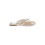 Tory Burch Flip Flops: Ivory Solid Shoes - Size 5