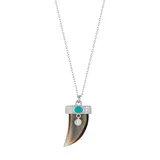 Sunkissed Sterling Mother-of-Pearl Horn Pendant Necklace, Women's, Silver