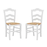 Linon Filomena Side Chair 2-Piece Set, White