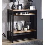 Senyum Winam 28" Console Table Wood in Black/Brown, Size 33.0 H x 28.0 W x 13.0 D in | Wayfair 97412