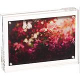 Latitude Run® Sparkle Clear Magnet Frame Double Sided Magnetic Picture Frame, Floating Photo Frame, Frame Plastic, Size 3.5 H x 5.0 W x 0.7 D in