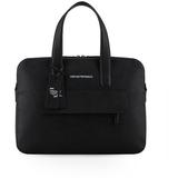 Leather Briefcase - Black - Emporio Armani Briefcases