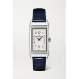 Jaeger-LeCoultre - Reverso One Medium 20mm Stainless Steel, Diamond And Alligator Watch - Silver
