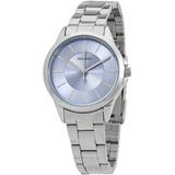 Quartz Blue Dial Silver-tone Alloy Watch - Metallic - Sekonda Watches
