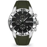 Chrono 3 Eyes Date Green Silicon Strap Watch, 48mm - Green - Kenneth Cole Reaction Watches