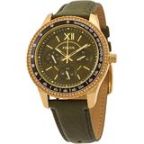 Stella Sport Chronograph Quartz Crystal Green Dial Watch - Green - Fossil Watches