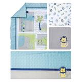 Indigo Safari Meier 4 Piece Crib Bedding Set Polyester/Cotton in Blue/White, Size 52.0 W in | Wayfair E9BE2795E4414747A6A0EC6FF5A61A31