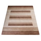 Brown Area Rug - Gracie Oaks Hand Knotted Wool_ Light Beige_No Pattern & Not Solid Color Area Rug_WBBL0B904 Wool in Brown | Wayfair