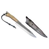 Brazilian Flame Hunter Elk 6-Inch Stainless Steel Knife w/ Full Tang Handle, KF-REF161-6 Wood/Stainless Steel in Brown/Gray, Size 12" | Wayfair