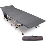 c&g outdoors Camping Cot, Polyester in Gray, Size 15.0 H x 28.0 W x 75.0 D in | Wayfair 5646560021