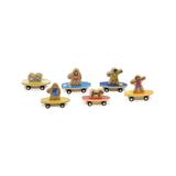 Jack Rabbit Creations Toy Cars and Trucks - Brown & Yellow Pull-Back Surfer Dudes Set