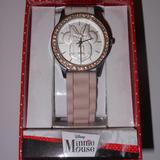 Disney Accessories | Disney - Womens Rhinestone Accent Minnie Mouse Watch | Color: Pink | Size: Os