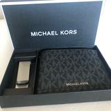 Michael Kors Bags | Michael Kors Jet Set Monogram Wallet & Money Clip Gift Set | Color: Black/Gray | Size: Os